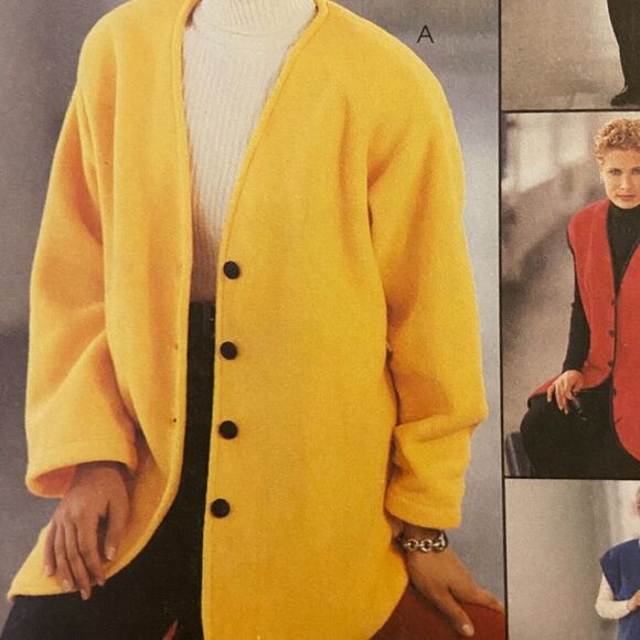 McCalls 9565 Pattern Jacket Vest Pant Miss 10 - 14 Modest Boxy Side Pocket - Picture 1 of 9